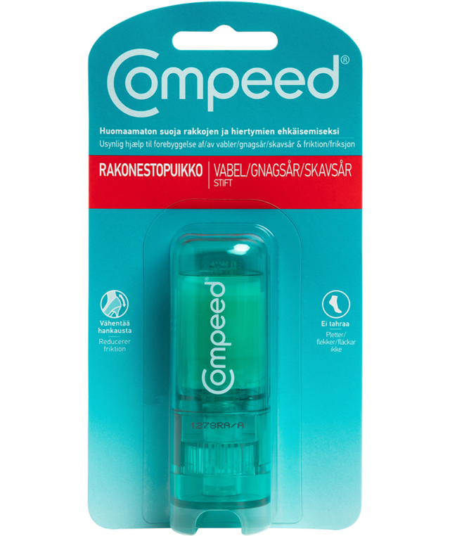 Compeed-produkter: Gnagsår, munnsår, skjev stortå Liktorn og sprukken hæl